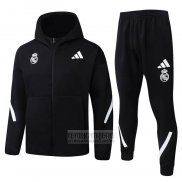 Chandal con Capucha del Real Madrid 2025-2026 Negro
