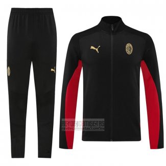 Chandal de Chaqueta del AC Milan 2024-2025 Negro