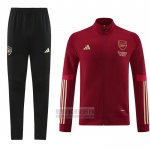 Chandal de Chaqueta del Arsenal 2023-2024 Rojo Oscuro