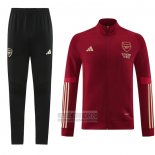 Chandal de Chaqueta del Arsenal 2023-2024 Rojo Oscuro