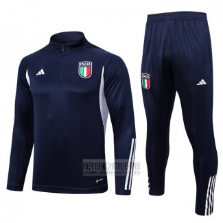 Chandal de Sudadera del Italia Nino 2023-2024 Azul