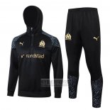 Chandal de Sudadera del Olympique Marsella 2023-2024 Negro y Gris