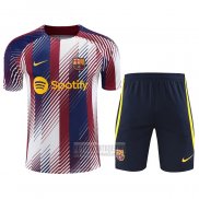 Chandal del Barcelona Manga Corta 2023 Azul y Rojo - Pantalon Corto