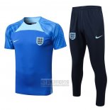 Chandal del Inglaterra Manga Corta 2022-2023 Azul