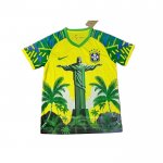 Tailandia Camiseta De Futbol Brasil Jesus 2025-2026 Amarillo Verde