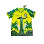 Tailandia Camiseta De Futbol Brasil Jesus 2025-2026 Amarillo Verde
