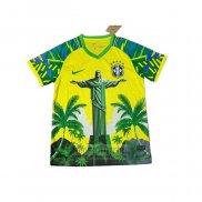 Tailandia Camiseta De Futbol Brasil Jesus 2025-2026 Amarillo Verde