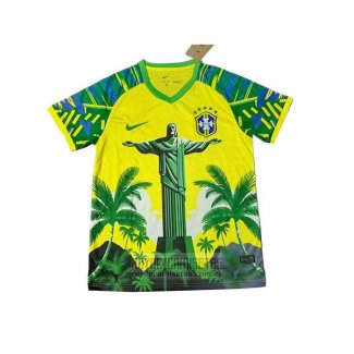 Tailandia Camiseta De Futbol Brasil Jesus 2025-2026 Amarillo Verde
