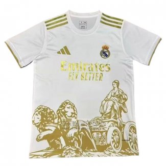 Tailandia Camiseta De Futbol Real Madrid Special 2024-2025 Blanco Amarillo
