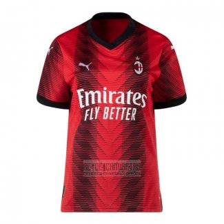 Camiseta De Futbol AC Milan Primera Mujer 2023-2024