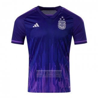 Camiseta De Futbol Argentina 3 Estrellas Segunda 2022