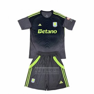 Camiseta De Futbol Aston Villa Portero Nino 2025-2026 Negro