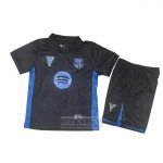 Camiseta De Futbol Barcelona Special Nino 2025-2026 Negro Azul