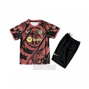 Camiseta De Futbol Barcelona Special Nino 2025-2026 Rojo Negro