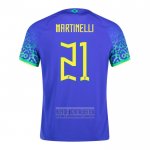 Camiseta De Futbol Brasil Jugador Martinelli Segunda 2022