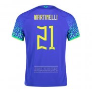 Camiseta De Futbol Brasil Jugador Martinelli Segunda 2022