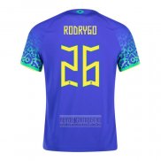 Camiseta De Futbol Brasil Jugador Rodrygo Segunda 2022