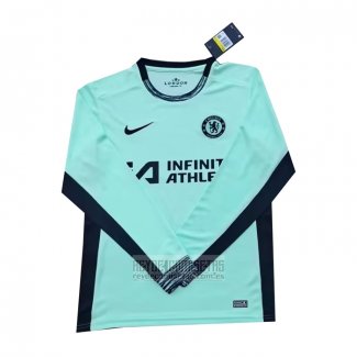 Camiseta de Futbol Chelsea Tercera Manga Larga 2023-2024