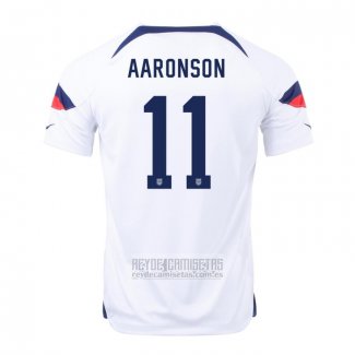 Camiseta De Futbol Estados Unidos Jugador Aaronson Primera 2022