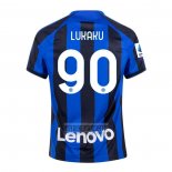 Camiseta De Futbol Inter Milan Jugador Lukaku Primera 2022-2023