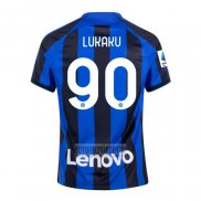 Camiseta De Futbol Inter Milan Jugador Lukaku Primera 2022-2023