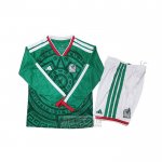 Camiseta De Futbol Mexico Primera Manga Larga Nino 2026