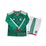 Camiseta De Futbol Mexico Primera Manga Larga Nino 2026