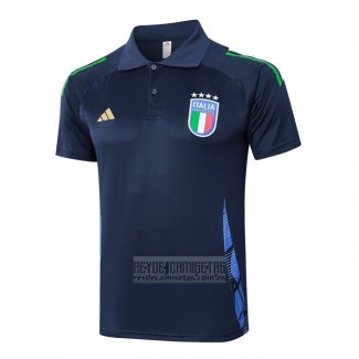 Camiseta De Futbol Polo del Italia 2024-2025 Azul