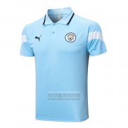 Camiseta de Futbol Polo del Manchester City 2022-2023 Azul