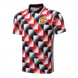 Camiseta De Futbol Polo del Manchester United 2022-2023 Negro y Rojo