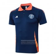 Camiseta De Futbol Polo del Manchester United 2024-2025 Azul