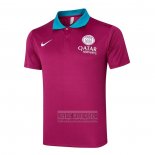 Camiseta De Futbol Polo del Paris Saint-Germain 2024-2025 Purpura