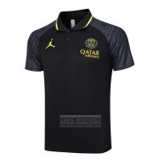 Camiseta De Futbol Polo del Paris Saint-Germain Jordan 2023-2024 Negro