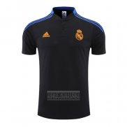Camiseta De Futbol Polo del Real Madrid 2022-2023 Negro y Azul