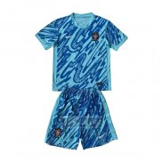 Camiseta De Futbol Portugal Portero Nino 2024 Azul