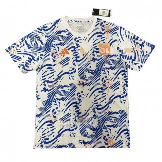 Camiseta De Futbol Pre Partido del Lyon 2024 Azul
