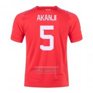 Camiseta De Futbol Suiza Jugador Akanji Primera 2022