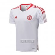 Camiseta De Futbol de Entrenamiento Manchester United 2021-2022 Blanco