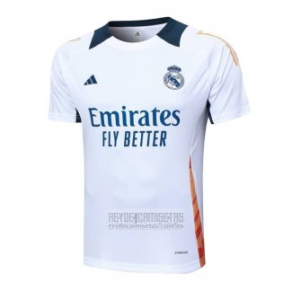 Camiseta De Futbol de Entrenamiento Real Madrid 2024-2025 Blanco