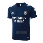 Camiseta De Futbol de Entrenamiento Real Madrid 2025-2026 Azul Blanco