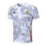 Camiseta De Futbol de Entrenamiento Real Madrid Dragon 2024-2025 Blanco