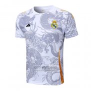 Camiseta De Futbol de Entrenamiento Real Madrid Dragon 2024-2025 Blanco