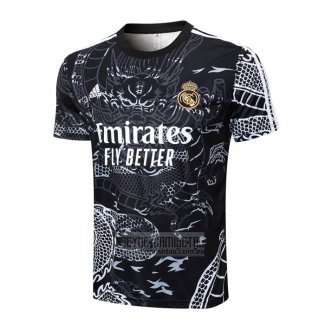 Camiseta De Futbol de Entrenamiento Real Madrid Dragon 2024-2025 Negro