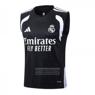 Camiseta De Futbol de Entrenamiento Real Madrid Sin Mangas 2025-2026 Negro