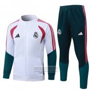 Chandal de Chaqueta del Real Madrid Nino 2026-2027 Blanco Rojo