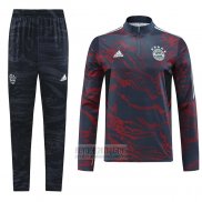 Chandal de Sudadera del Bayern Munich 2022-2023 Rojo y Gris