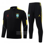 Chandal de Sudadera del Brasil 2026-2027 Negro Amarillo