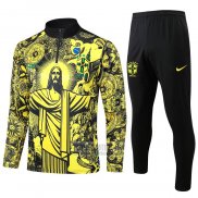 Chandal de Sudadera del Brasil Jesus Nino 2024-2025 Amarillo