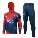 Chandal de Sudadera del Paris Saint-Germain 2023-2024 Rojo y Azul