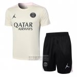 Chandal del Paris Saint-Germain Jordan Manga Corta 2024-2025 Amarillo - Pantalon Corto